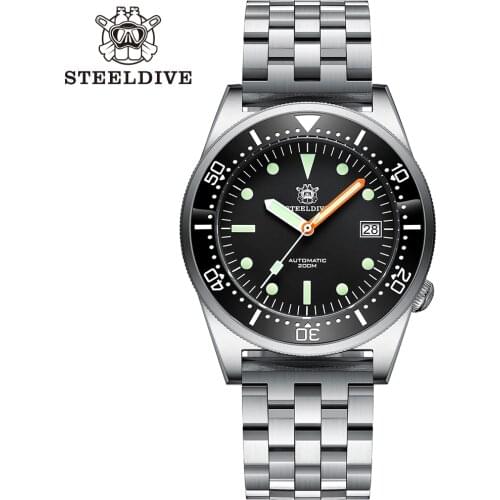 STEELDIVE SD1979 Stainless Steel Sandblast Case C3 Luminous 200M Waterproof NH35 Dive Watch Men Automatic