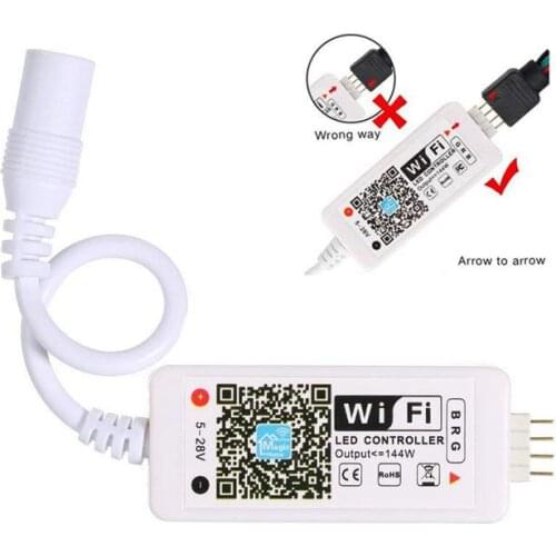 LED WiFi Remote Controller Works with Alexa/Google Home Voice Control for 5050/3528 RGB LED Strip Lights Change/Dimmer/Timer/Sou