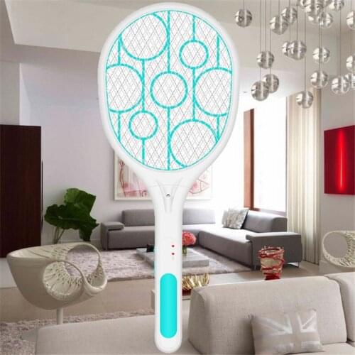 Electric Mosquito Swatter Insect Racket 3600V Bug Zapper USB Rechargeable LED Mosquito Swatter Killer Fly Swatter Trap for Home
