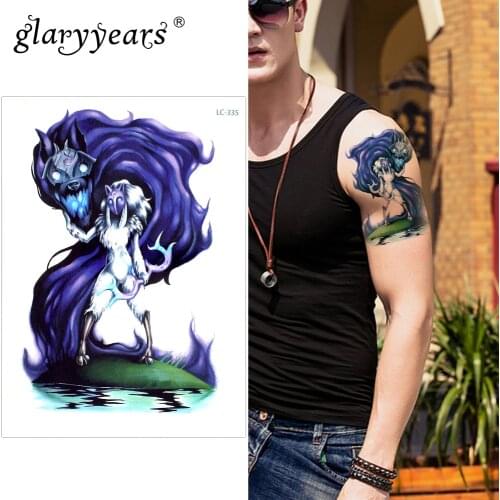 Glaryyears A Little Big Arm Temporary Tattoo Sticker Freak Fake Tatoo Sleeve Flash Tatto Waterproof Body Art Men Women LC-335