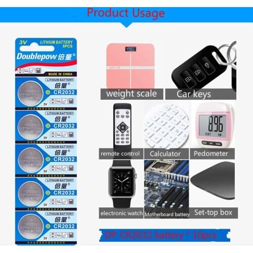 10 pcs. Button battery CR2032 lithium battery 3V original remote control car key set-top box electronic scale battery ECR2032