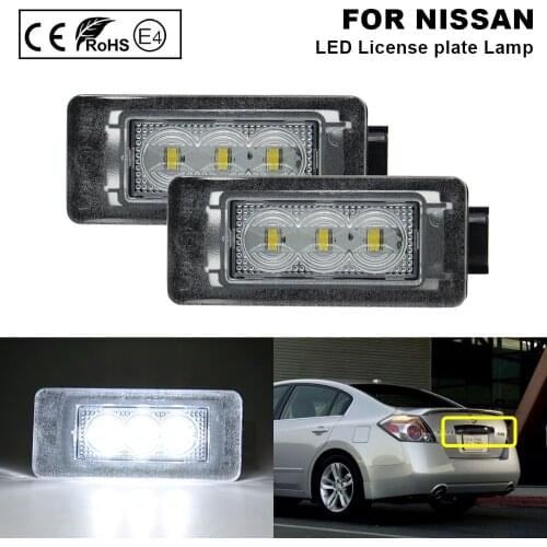 2Pc For Nissan Serena C27 2016 2017 2018 2019 2020 2021 Altima Suzuki Landy Dacia Duster LED License Number Plate Tag Light Lamp