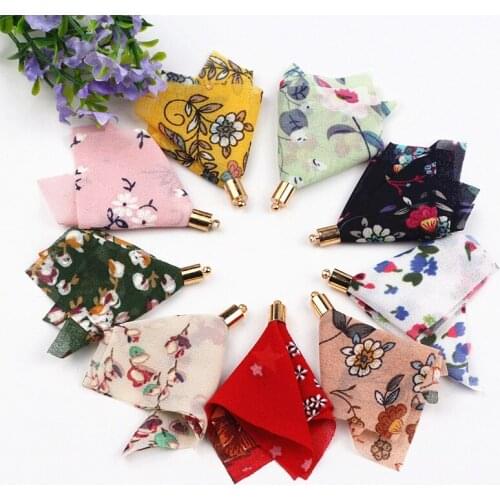 58mm Mix Color Chiffon Fabric Tassels For Jewelry Accessory DIY Fit Earrings Findings Keychain Tassels Charms 50pcs