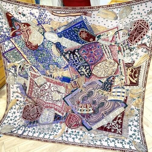 70% Cashmere 30% Silk Blended Scarf Hand Rolled Edges 140*140cm Pashmina 55''x55'' Wrap Winter Warm Blanket