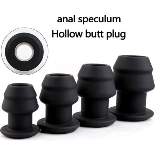 Anal Specelum Hollow Silicone Butt Plug Sex Toys For Men And Women Anus Dilator Douche Shower Ass Anal Plug Adult Erotic