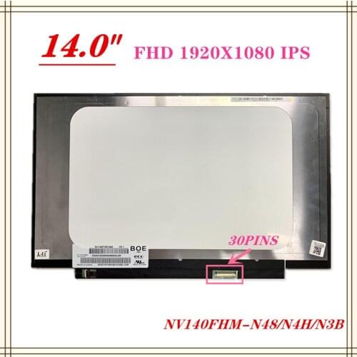 FREE SHIPPING Short 14.0 inch IPS Laptop LCD Screen NV140FHM-N48 4K 3B LP140WF8-SPR1 N140HAC-EAC LP140WF7-SPC1 1920 * 1080 eDP