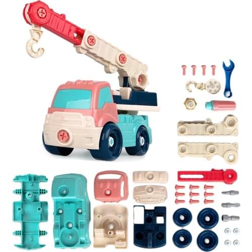 Children Car Toys Disassembling DIY Assembly Nut Building Tools Toy Kits Early Educational Puzzle Toy Assembly Car For Kids Gift