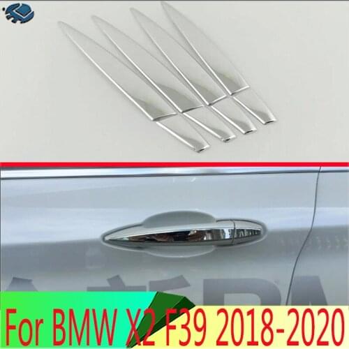 For BMW X2 F39 2018 2019 Car Decoration ABS Chrome Door Handle Cover Trim Molding Accessories
