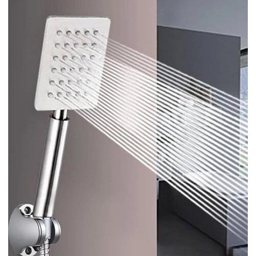 High Quality Pressurized Shower Head High Pressure Stainless Steel Shower Mirror Handheld Shower Head Bathroom Accessories