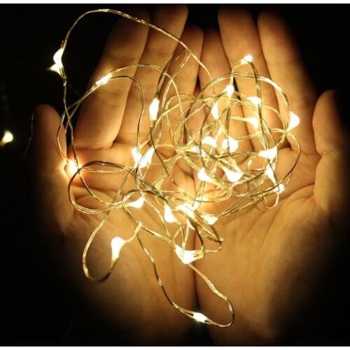 1M 2M 5M 10M Fairy Lights Copper Wire LED String lights For Christmas Garland Wedding Party Indoor Room Decoration Battery USB