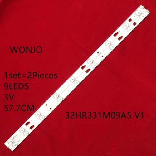 Prefect replacement 1 set = 2 Pieces D32TS7202 Led backilght 32HR331M09A5 V1 Led strip 1pcs=57.7MM 9Led lamps