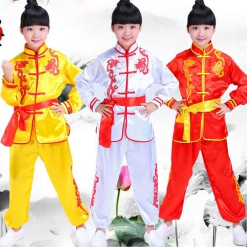 Chinese martial arts clothing martial arts clothing Kids Kids childrens clothing yellow red white