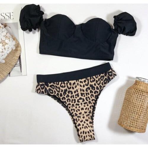 European and American swimsuit 2020 AliExpress hot bikini short sleeve tube top bikini new ladies split swimsuit YY-35