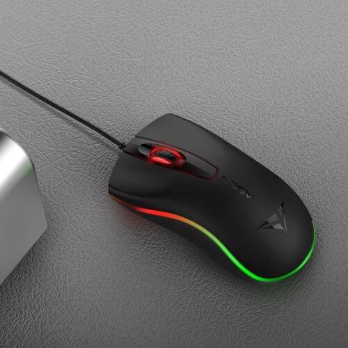 Gaming Mouse Wired Colorful LED Backlight Black White 1000DPI Optical for Office Laptop PC Gamer Mice Mause