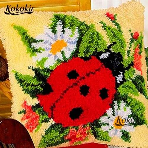 Latch hook rug kits Cross stitch sets sale insect Cushion embroidery handicraft Crocheting Rug yarn handmade carpet making kit