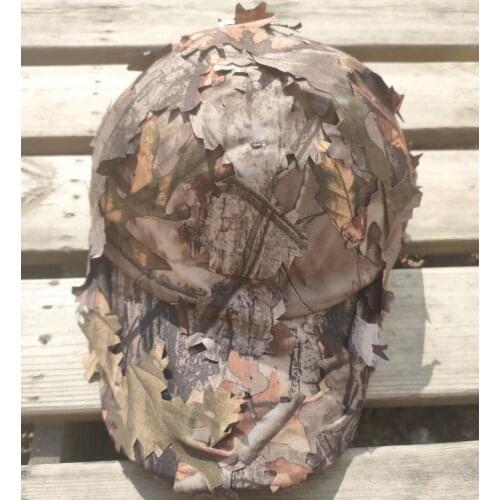 New 3D Hunting Cap Sneaky Woodland Leaf cap Leafy Woodland Camo Hat Reel Tree Drop Shiping