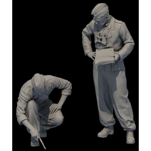 New Unassembled 1/35 ancient crew include 2 man Resin Figure Unpainted Model Kit