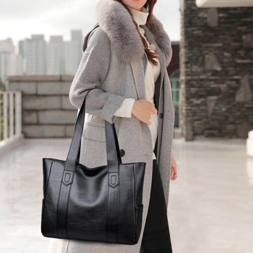 Leather Handbags Big Women Bag Casual Female Bags Ladies Luxury Designer Large Capacity Multifunction Shoulder Bag High Quality