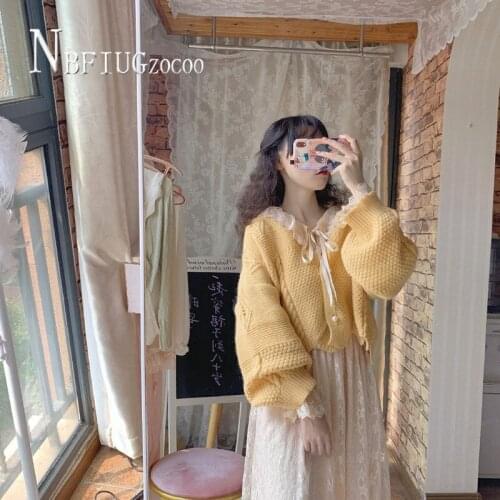 2020 Autumn Winter New Fairy Women Sets Korean Sweater And Lace Dress Female Sets