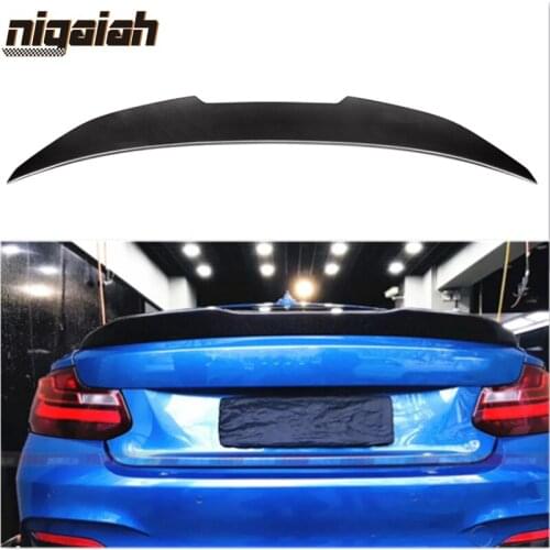 PSM Style Genuine Dry Carbon Fiber Rear Spoiler for BMW F22 F23 F87 M2 2013-2020 Car Rear Trunk ducktail spoiler