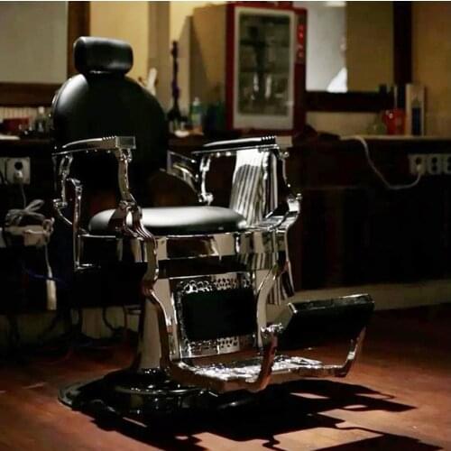 Retro oil head chair mens net red hair cutting barber shop hair salon chair hair salon special lifting reclining chair