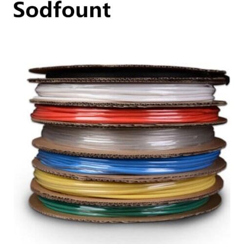 200m 2:1 shrink 7 colors Environmental protection electrician of heat shrinkable tube insulation sleeve 3/4/5 / 6-50mm