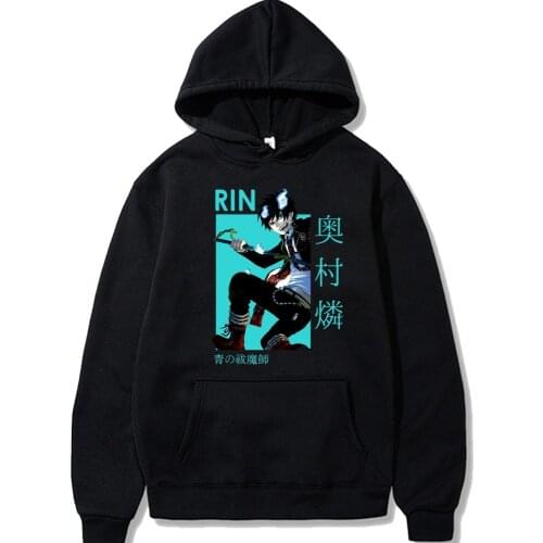 Anime Blue Exorcist Rin Okumura Hoodies Men Women Hoodie Long Sleeve Sweatshirt