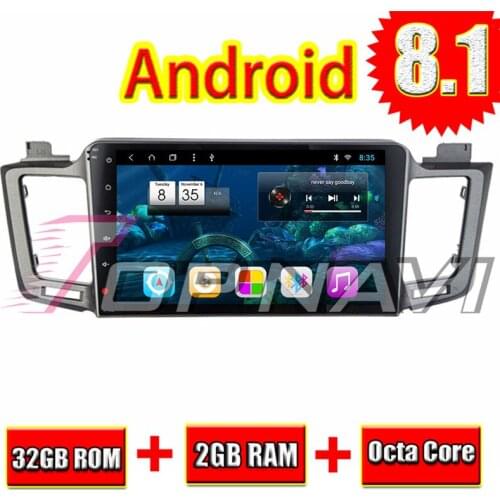 Topnavi 10.1" Android 8.1 Car GPS Navigation for Toyota RAV4 2013 2014 2015 2016 Multimedia Audio Stereo NO DVD Octa Core Core