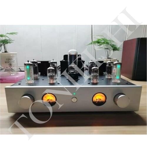 Tube amplifier VU meter 6P1 parallel single-ended class A tube HIFI fever class A power amplifier, finished product or kit diy