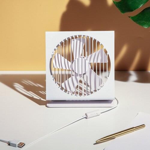 USB Fan Mini Ventilador Fan Fives-Vane For Home/Office ABS Electric Portable Fan Desktop Computer Lithium Pedestal Fan Blades