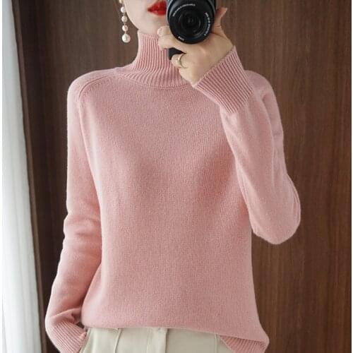 Turtleneck Cashmere Women Sweaters Casual Long Sleeve Knitted Jumper Female Bottoming Pullover Sweater women 2021 Autumn Winter