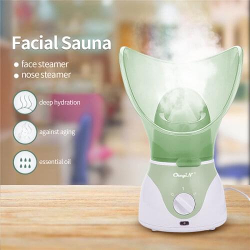 Women Warm Mist Face Steamer Personal Nano Ionic Facial Sprayer Sauna Spa Steaming Device Skin Moisturizing Open Pore Cleaner