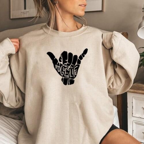 Women Pogue Life Sweatshirt Outer Banks Pogue Life North Carolina Pullover Outer Banks Season 2 Sweatshirts Hippie Van Tops