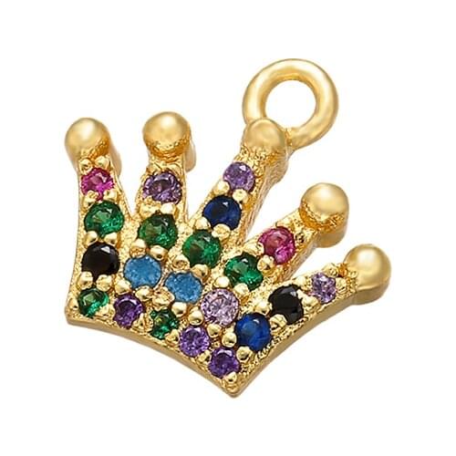 ZHUKOU crystal brass snowflake pendant starfish pendant for women DIY necklace earrings jewelry accessories model: VD535