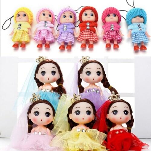 12/8cm Mini Ddung Dolls Wedding Bride Doll With Blonde Bun Hair Baking Mold Girl Toys For Confused Doll Accessories