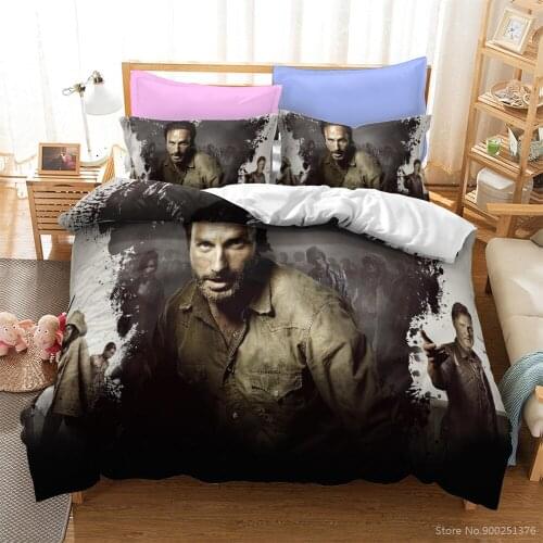 2/3pcs The Walking Dead TV Series Duvet Cover Set Twin Full Queen King Size Bedding Set 3D Printed Comforter Cover Set for Home