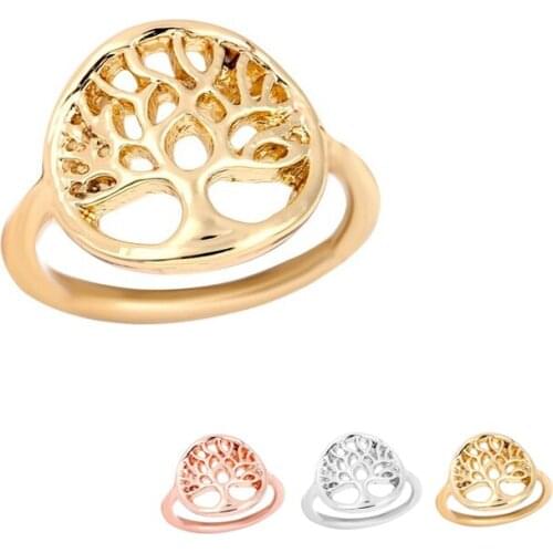 3 pieces/set, tree ring round ring leaf ring, 3 colors, different colors can be changed every day, happy every day, good luck