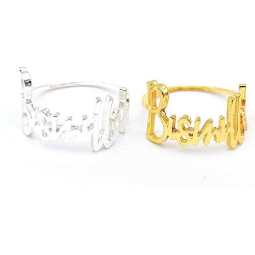 50PCSNew product English alphabet metal napkin ring Restaurant Hotel model room ornament factory direct sales spot free shipping