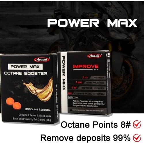 Arashi 6 Packs Gasoline Additive Fuel Cleaner Improver Energy Saver Power Max Tablets For KAWASAKI Z800 Z 800 Z1000 2013-2015