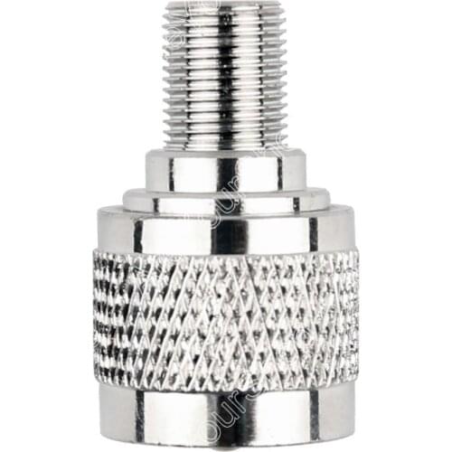 Areyourshop Sale High Quality 1Pc Adapter UHF PL259 Male Plug To F TV Female Jack RF Connector Straight M/F Nickel Plating