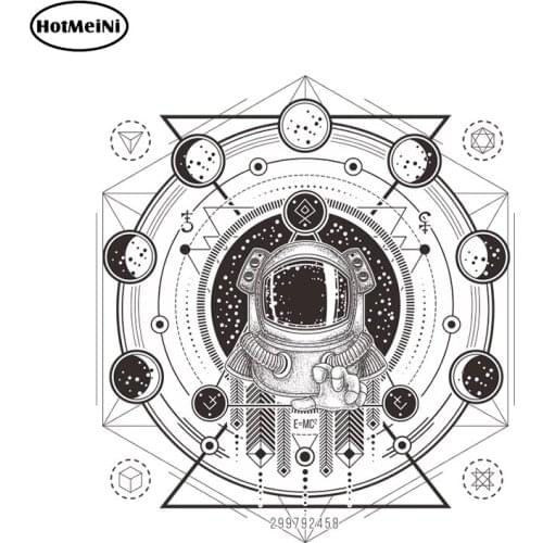 HotMeiNi 13cm x 11.6cm Funny Cartoon Astronaut Car Stickers and Decals Car Styling Reflective Stickers Waterproof Accessories