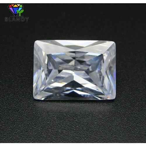 White Cubic Zirconia 13x18mm 5A Quality Rectangle Shape Machine Cut Loose CZ Stone Synthetic Gems For DIY Jewelry