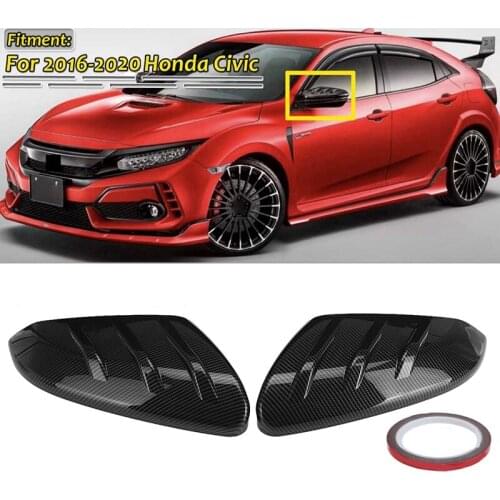 Carbon Fiber Car Side Rearview Mirror Cover for Honda Civic 2016-2020 Door Mirror Cover