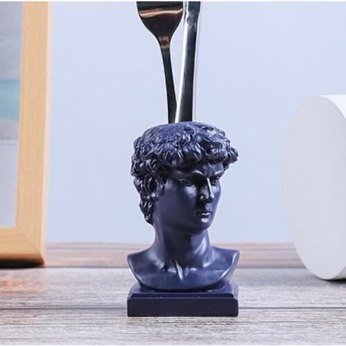 European Style Statue Of David Resin Toothpick Holder Creative Toothpick Box Pen Holder Storage Box Desktop Decoration
