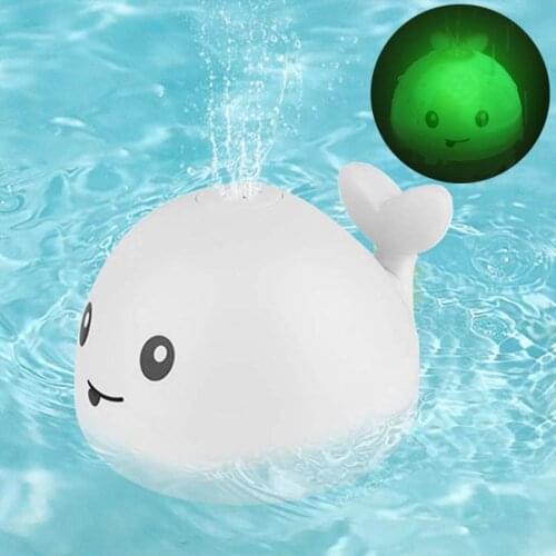 Baby Light Up Bath Tub Toys Whale Water Sprinkler Pool Toys for Toddlers Infants