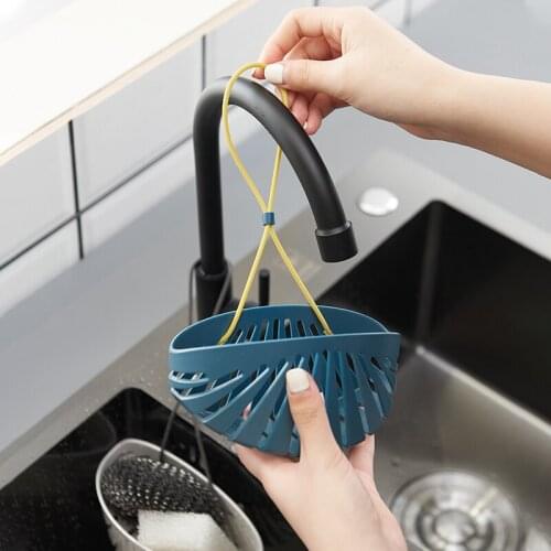 Hot Shell Shape Sponge Storage Basket Drain Rack Brush Holder Home Organizer Faucet Hanging Baskets For Kitchen Bathroom