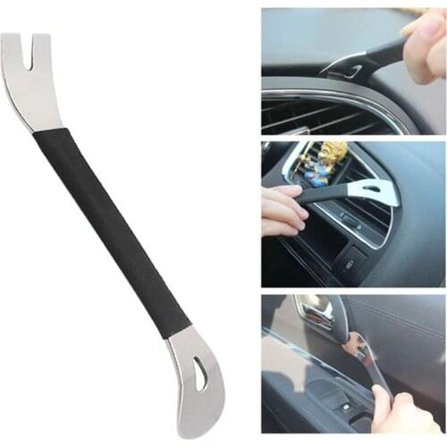 Trim Removal Tool Stainless Steel Durable Two-end Trim Removal Level Pry Tools Door Panel Audio Terminal Fastener Remover Tools