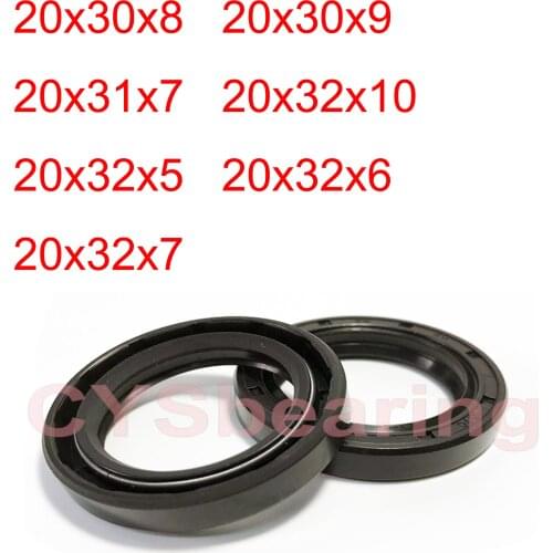 2pc TC NBR Oil Seal Nitrile Shaft Skeleton Sealing Gasket Radial ID20 20x30x8 20x30x9 20x31x7 20x32x10 20x32x6 20x32x7 20x32x8mm