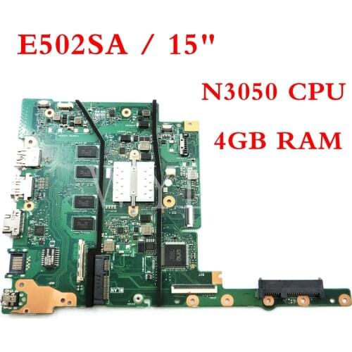 E502SA motherboard REV2.1 4GB RAM N3050 CPU mainboard For ASUS E502SA E502S E402SA E402S 15" laptop motherboard Tested Working