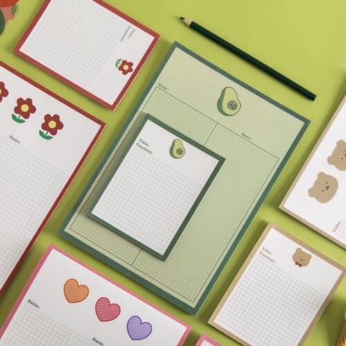 MINKYS Kawaii 30 Sheets Memo Notes Paper Daily Weekly Monthly Planner To Do It Check List Notepad Paperlaria School Stationery